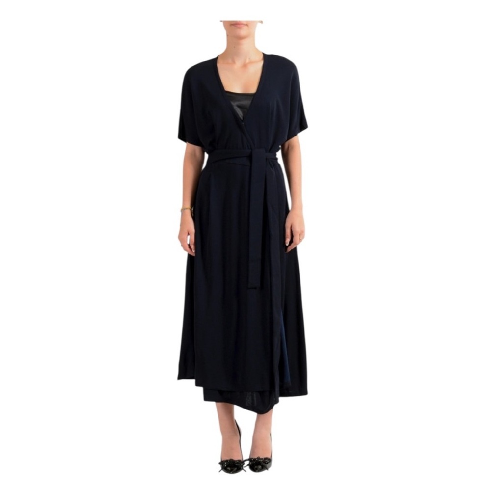 Boss Women's "Efiana" Blue Fit & Flare Short Sleeve Wrap Belted Dress
US XS